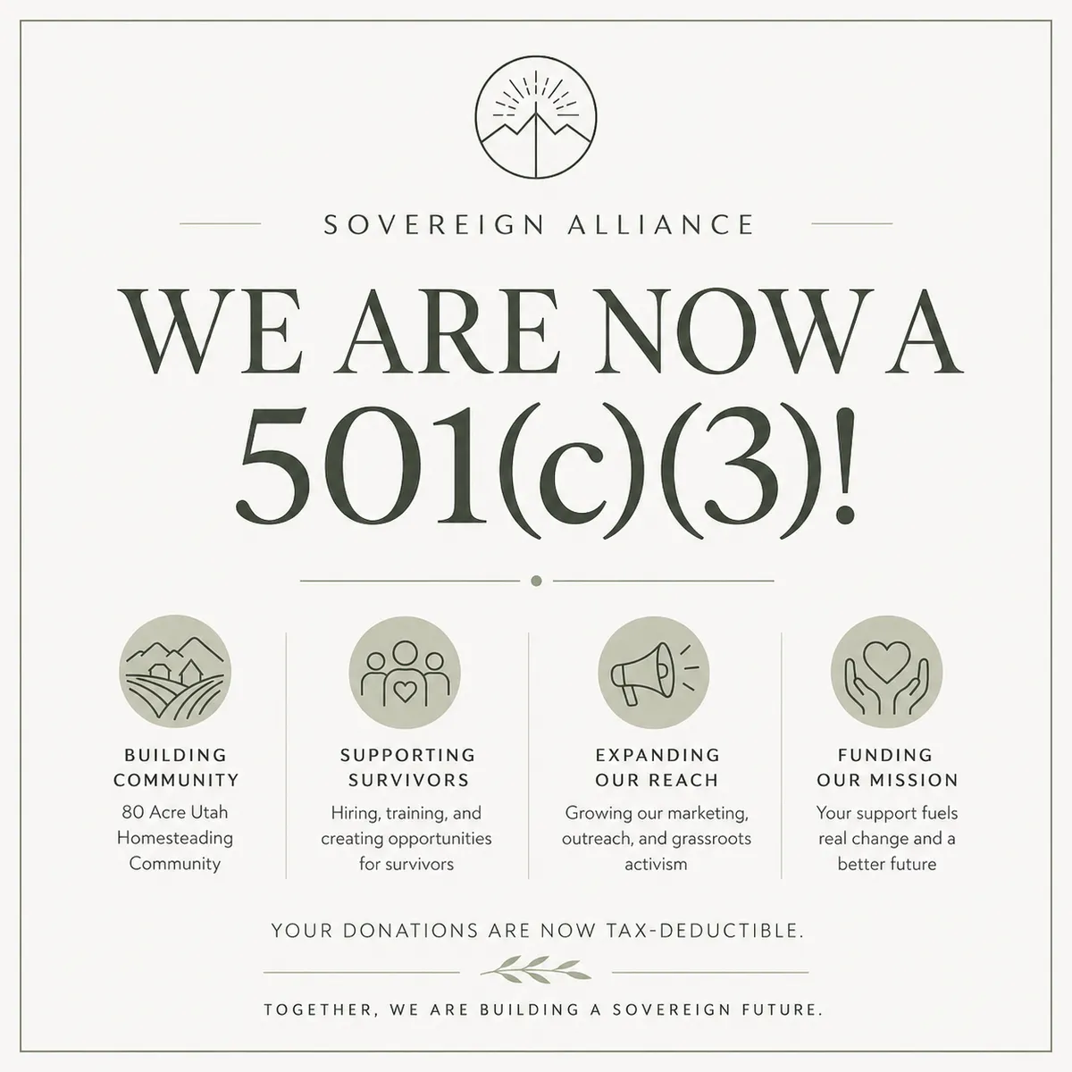 We Are Now A 501(c)(3)!